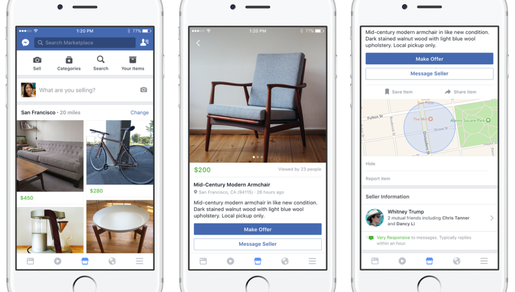 Facebook launches Marketplace, a friendlier Craigslist