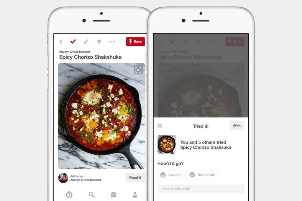 Pinterest Adds New Checkmark for Ideas You’ve Tried